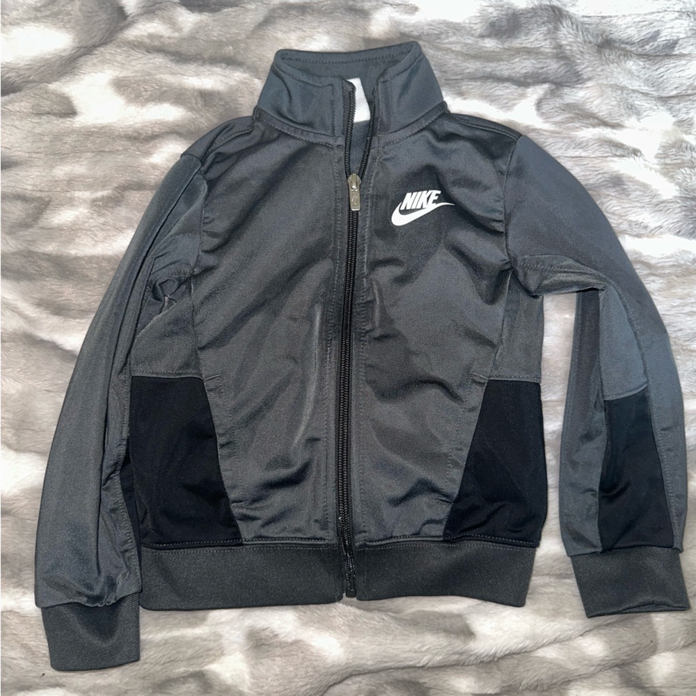 Nike Toddler Gray and Black ZipUp Sweatshirt